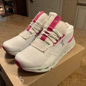 On Cloud Cloudnova "Barbie" Women Pink Shoes White